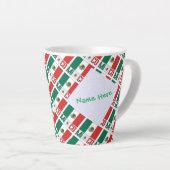 Personalized Mexico Flag Tiled Latte Mok (Rechterhoek)