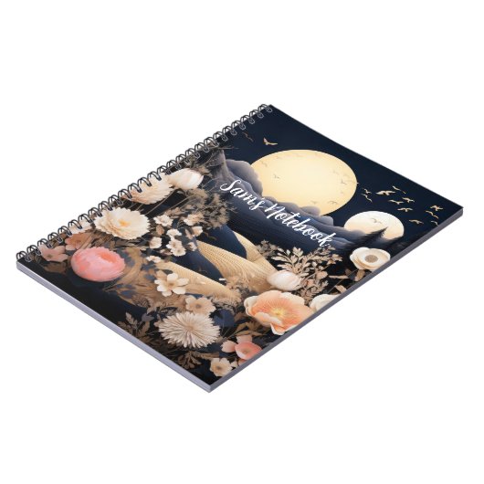 Personalized Midnight Boho Garden Gift Notitieboek (Linkerzijde)