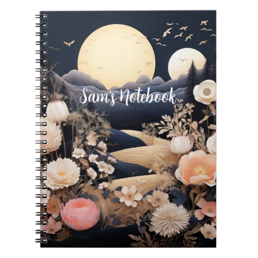 Personalized Midnight Boho Garden Gift Notitieboek (Voorkant)
