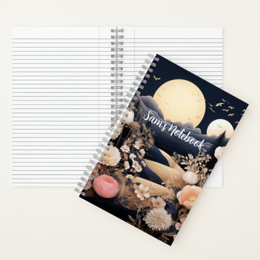 Personalized Midnight Boho Garden Gift Notitieboek (Binnen)