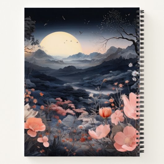 Personalized Midnight Boho Garden Gift Notitieboek (Achterkant)