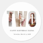 Personalized Milestone Birthday Photo Stickers (Voorkant)
