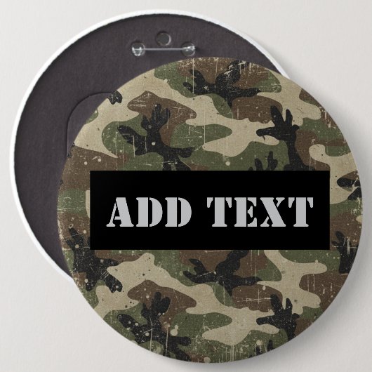 Personalized Military  Ronde Button 6,0 Cm (Voorkant /achterkant)