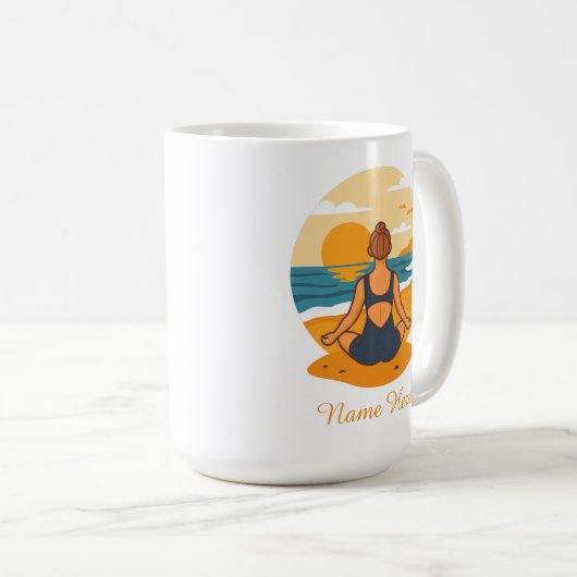 Personalized Mindfulness Yoga Koffiemok (Voorkant rechts)