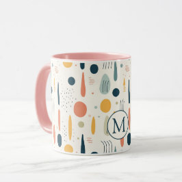 Personalized Minimal Abstract Boho Pastel Colors Mok