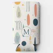 Personalized Minimal Abstract Boho Pastel Colors Seltzer Blikjeskoeler (Voorkant)