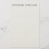Personalized Minimal Elegant Geometric Art Deco Briefpapier (Voorkant)
