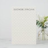 Personalized Minimal Elegant Geometric Art Deco Briefpapier (Staand voorkant)