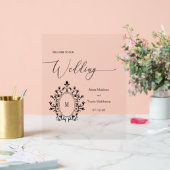 Personalized Minimal Monogram Wedding sign Acryl Bord (Huwelijk)