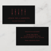 Personalized minimal Sound Engineer Engineering Visitekaartje (Voorkant / Achterkant)