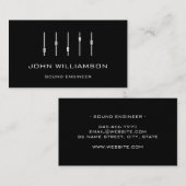Personalized minimal Sound Engineer Engineering Visitekaartje (Voorkant / Achterkant)