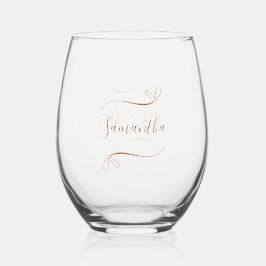 Personalized Minimal  Wijnglas Zonder Voet