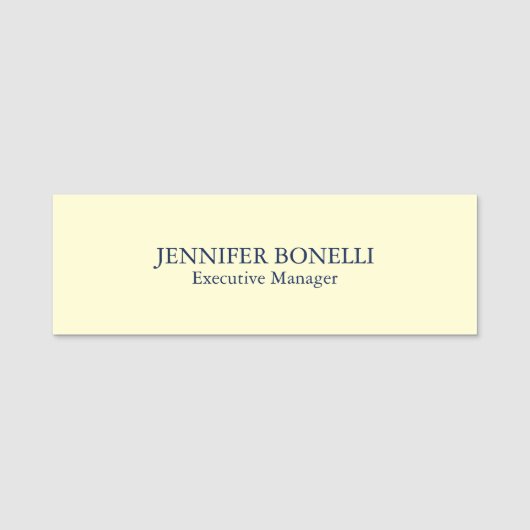 Personalized minimalist add your name cream color naamplaatje (Voorkant)