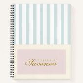 Personalized Minimalist Aesthetic Pastel Notebook Notitieboek (Voorkant)