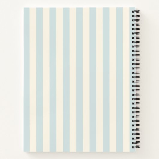 Personalized Minimalist Aesthetic Pastel Notebook Notitieboek (Achterkant)