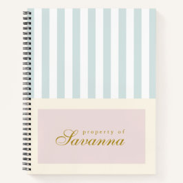 Personalized Minimalist Aesthetic Pastel Notebook Notitieboek