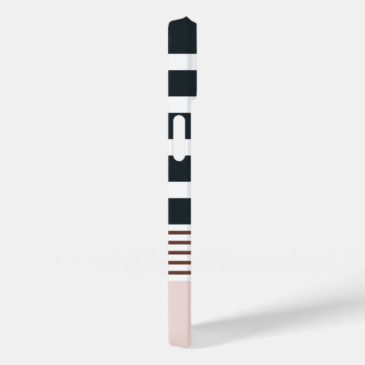 Personalized Minimalist Black Stripes Pattern Case-Mate iPhone Case (Achterkant / Rechts)