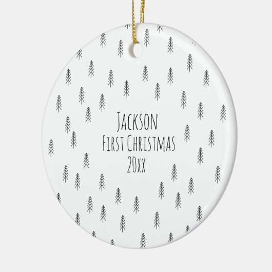 Personalized Minimalist Boho Baby Ornament (Links)