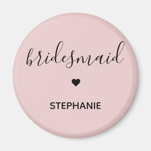 Personalized Minimalist Bridesmaid Custom Gifts Magneet (Voorkant)