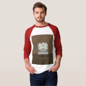 Personalized Minimalist Coffee & Books T-Shirt | E (Voorkant volledig)