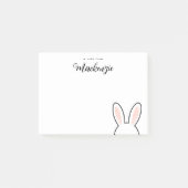 Personalized  Minimalist Cute Bunny Ears Easter Post-it® Notes (Voorkant)
