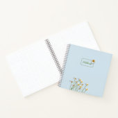 Personalized Minimalist Floral Notebook Notitieboek (Binnen)