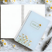 Personalized Minimalist Floral Notebook Notitieboek