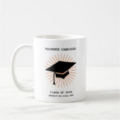 Personalized Minimalist Graduation Cap Koffiemok (Links)