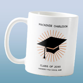 Personalized Minimalist Graduation Cap Koffiemok