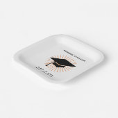 Personalized Minimalist Graduation Cap Party Papieren Bordje (Gebogen)