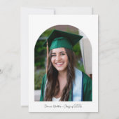 Personalized Minimalist Graduation Save The Date (Achterkant)