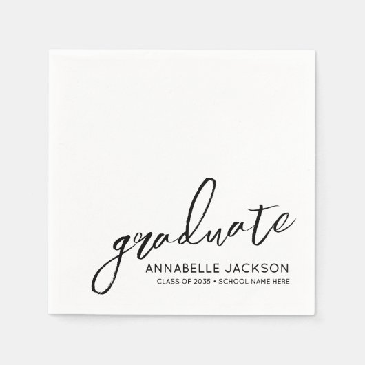 Personalized Minimalist Graduation Servet (Voorkant)