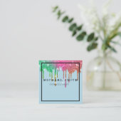 Personalized Minimalist Modern QR Code Logo Square Vierkante Visitekaartje (Staand voorkant)