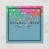 Personalized Minimalist Modern QR Code Logo Square Vierkante Visitekaartje (Voorkant)