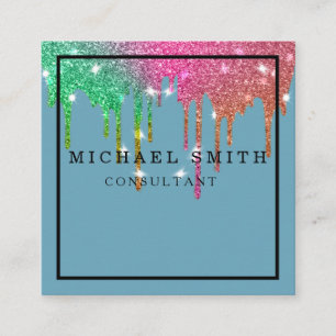 Personalized Minimalist Modern QR Code Logo Square Vierkante Visitekaartje