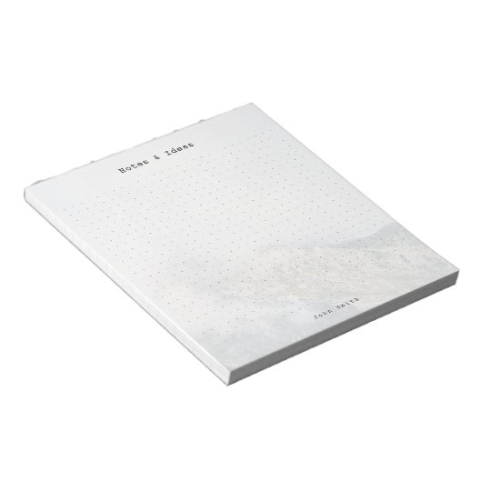 Personalized Minimalist Mountain Dot Grid Notitieblok (Schuin)