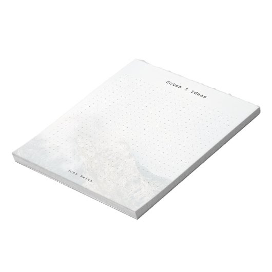 Personalized Minimalist Mountain Dot Grid Notitieblok (Linkerzijde)