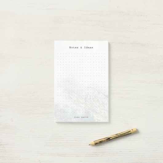 Personalized Minimalist Mountain Dot Grid Post-it® Notes (Op bureau)