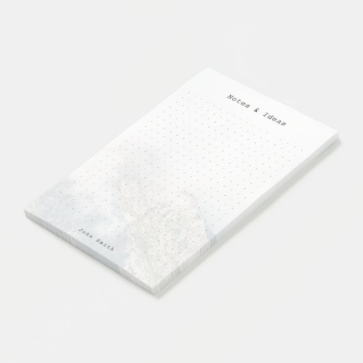 Personalized Minimalist Mountain Dot Grid Post-it® Notes (Schuin)