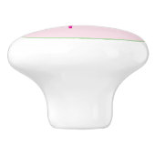 Personalized Minimalist Name Pink Keramische Knop (Zijkant)