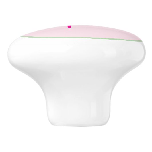 Personalized Minimalist Name Pink Keramische Knop (Zijkant)