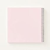 Personalized Minimalist Pink Floral Notebook Notitieboek (Achterkant)