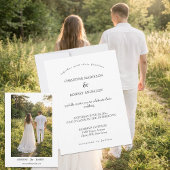 Personalized Minimalist Wedding Invitation Kaart
