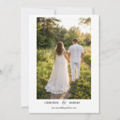 Personalized Minimalist Wedding Invitation Kaart (Achterkant)