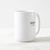 Personalized Minimalist Year Established Mom Koffiemok (Voorkant rechts)
