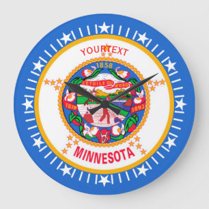 Personalized Minnesota State Flag Design on a a Grote Klok