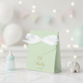 Personalized Mint Green Favor Box with Gold Script Bedankdoosjes