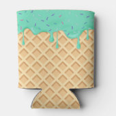 Personalized Mint Ice Cream Drip Blikjeskoeler (Achterkant)