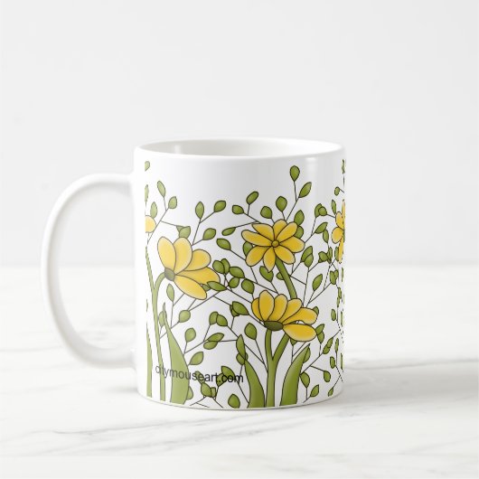 Personalized Miss Bren Floral Koffiemok (Links)