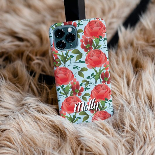 Personalized Miss Molly Trailing Rose Phone Case iPhone Hoesje